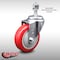 Service Caster 4 Inch SS Red Polyurethane Wheel Swivel 1/2 Inch Threaded Stem Caster SCC SCC-SSTS20S414-PPUB-RED-121315 - alternate 1